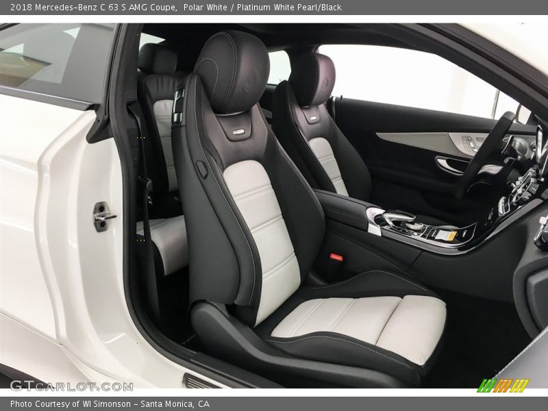 Polar White / Platinum White Pearl/Black 2018 Mercedes-Benz C 63 S AMG Coupe
