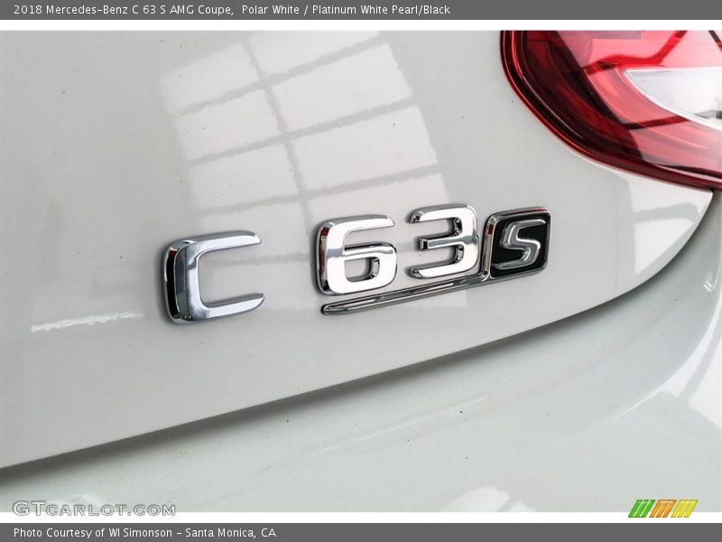Polar White / Platinum White Pearl/Black 2018 Mercedes-Benz C 63 S AMG Coupe