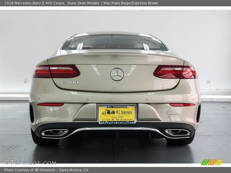 Dune Silver Metallic / Macchiato Beige/Espresso Brown 2018 Mercedes-Benz E 400 Coupe