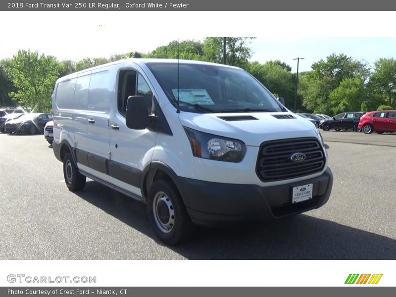 Oxford White / Pewter 2018 Ford Transit Van 250 LR Regular