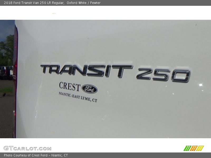 Oxford White / Pewter 2018 Ford Transit Van 250 LR Regular