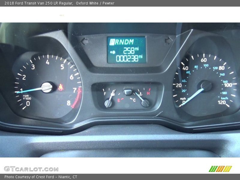 Oxford White / Pewter 2018 Ford Transit Van 250 LR Regular