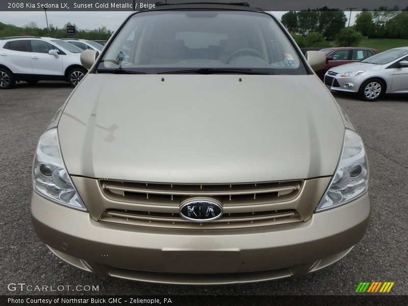Sunset Gold Metallic / Beige 2008 Kia Sedona LX