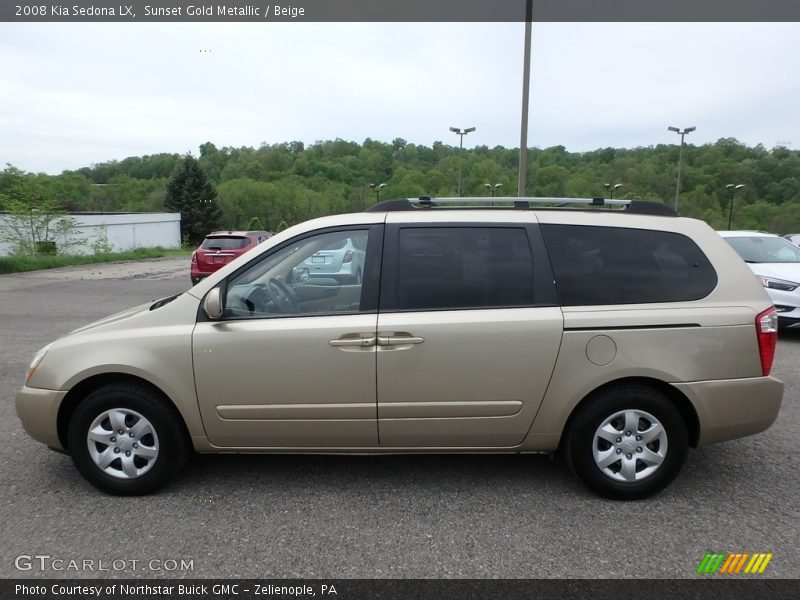 Sunset Gold Metallic / Beige 2008 Kia Sedona LX