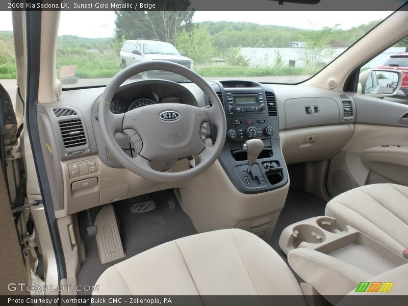 Sunset Gold Metallic / Beige 2008 Kia Sedona LX