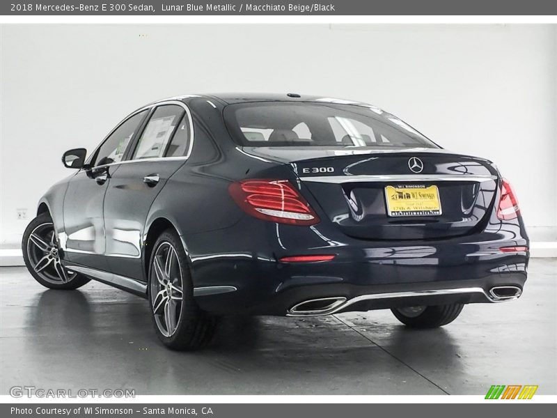 Lunar Blue Metallic / Macchiato Beige/Black 2018 Mercedes-Benz E 300 Sedan