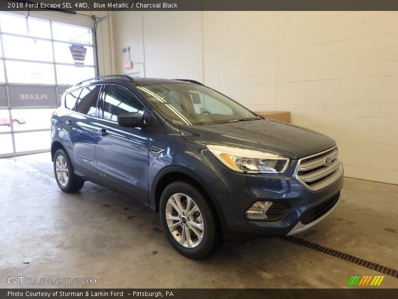 Blue Metallic / Charcoal Black 2018 Ford Escape SEL 4WD