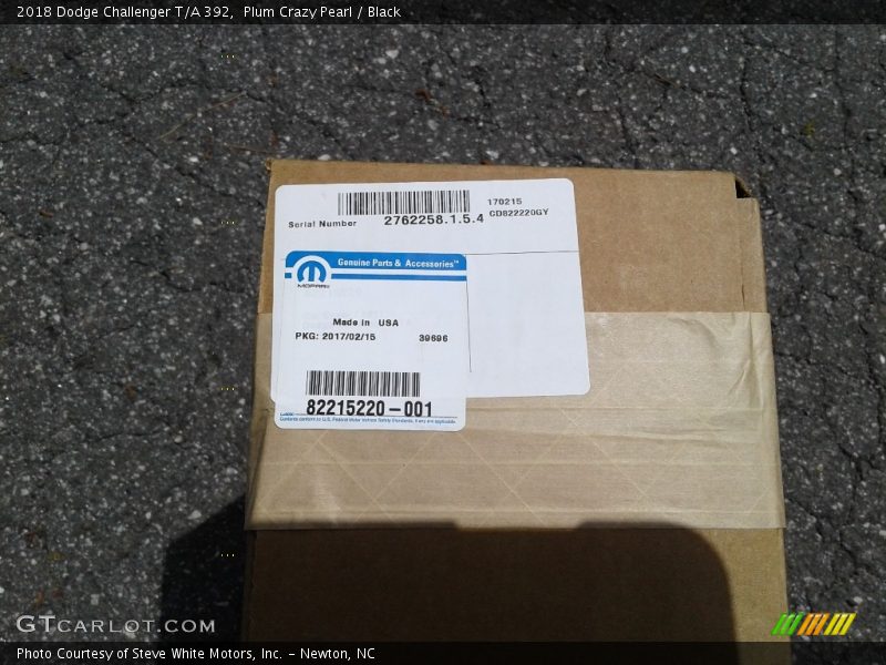 Plum Crazy Pearl / Black 2018 Dodge Challenger T/A 392