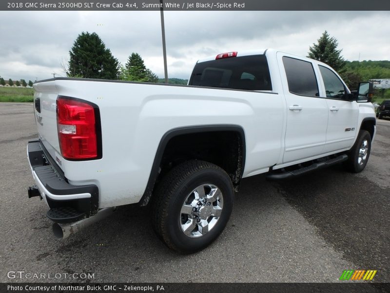 Summit White / Jet Black/­Spice Red 2018 GMC Sierra 2500HD SLT Crew Cab 4x4