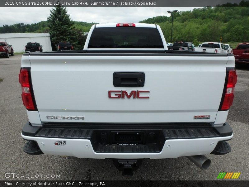 Summit White / Jet Black/­Spice Red 2018 GMC Sierra 2500HD SLT Crew Cab 4x4