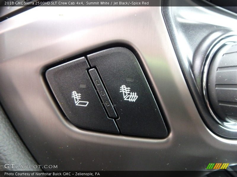 Summit White / Jet Black/­Spice Red 2018 GMC Sierra 2500HD SLT Crew Cab 4x4