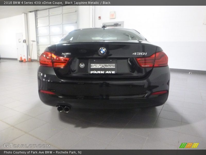 Black Sapphire Metallic / Black 2018 BMW 4 Series 430i xDrive Coupe