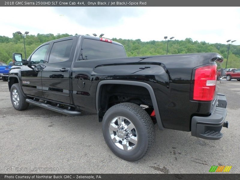 Onyx Black / Jet Black/­Spice Red 2018 GMC Sierra 2500HD SLT Crew Cab 4x4