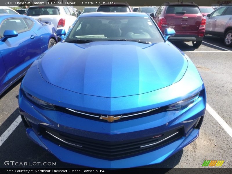 Hyper Blue Metallic / Jet Black 2018 Chevrolet Camaro LT Coupe