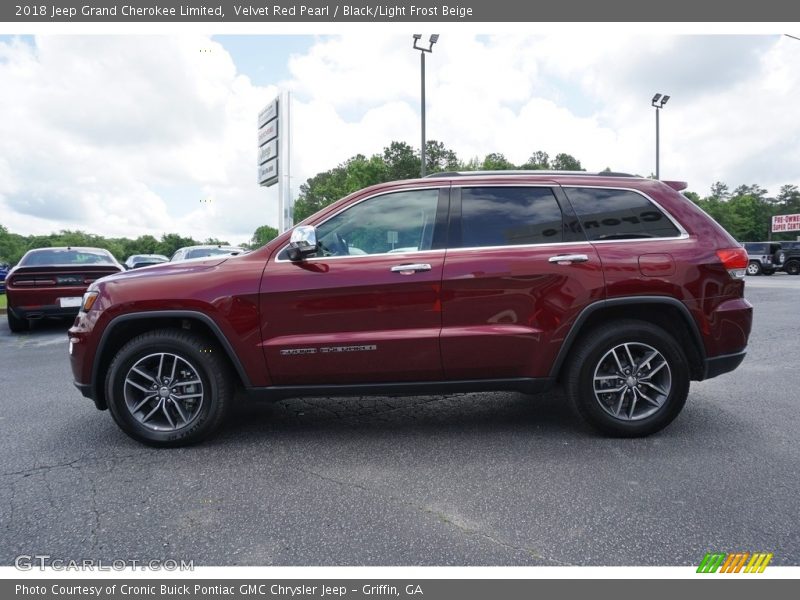 Velvet Red Pearl / Black/Light Frost Beige 2018 Jeep Grand Cherokee Limited