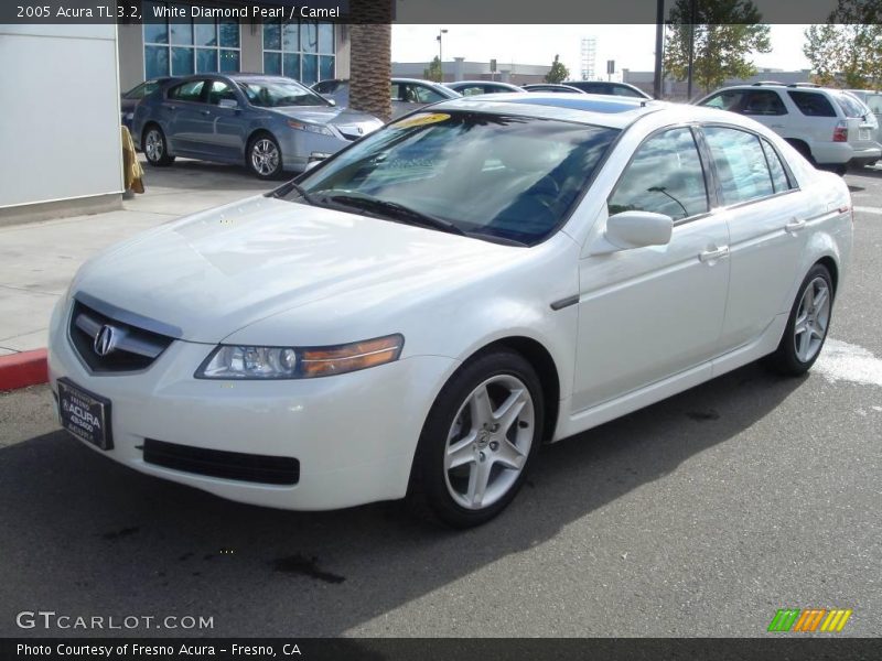White Diamond Pearl / Camel 2005 Acura TL 3.2