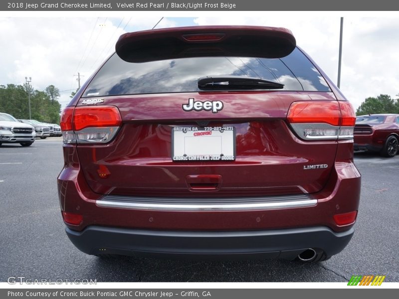 Velvet Red Pearl / Black/Light Frost Beige 2018 Jeep Grand Cherokee Limited