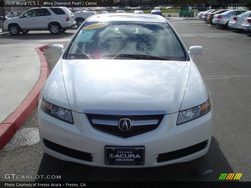 White Diamond Pearl / Camel 2005 Acura TL 3.2