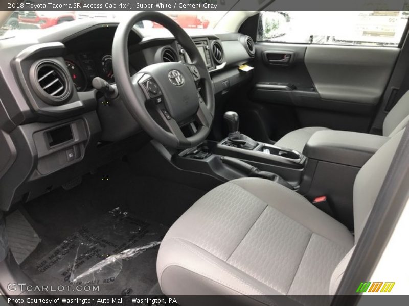 Super White / Cement Gray 2018 Toyota Tacoma SR Access Cab 4x4