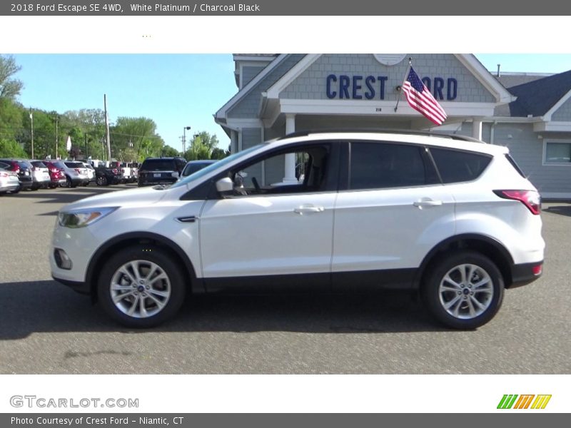 White Platinum / Charcoal Black 2018 Ford Escape SE 4WD