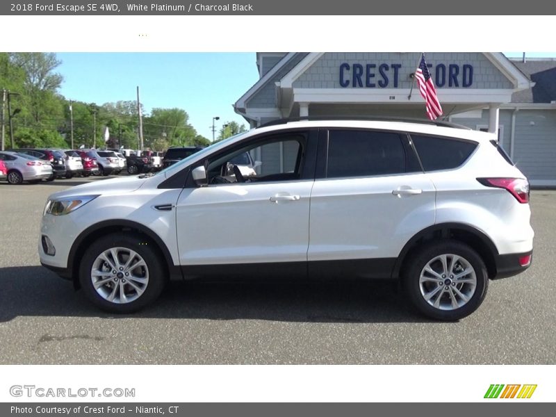 White Platinum / Charcoal Black 2018 Ford Escape SE 4WD