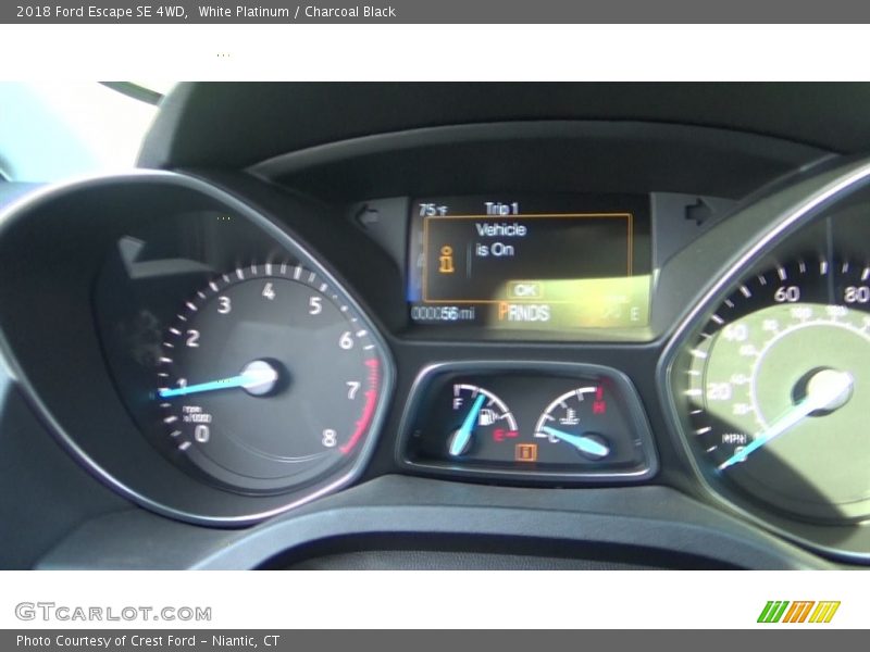 White Platinum / Charcoal Black 2018 Ford Escape SE 4WD