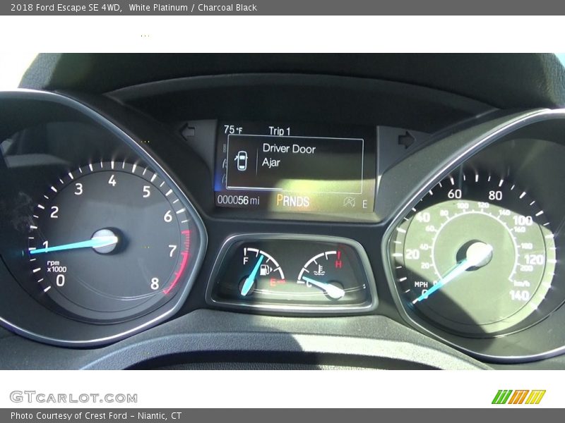 White Platinum / Charcoal Black 2018 Ford Escape SE 4WD