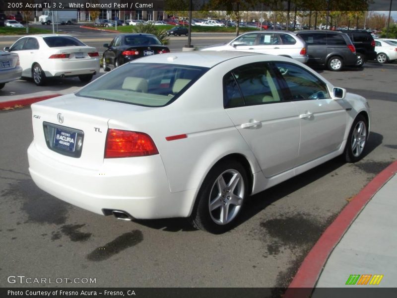 White Diamond Pearl / Camel 2005 Acura TL 3.2