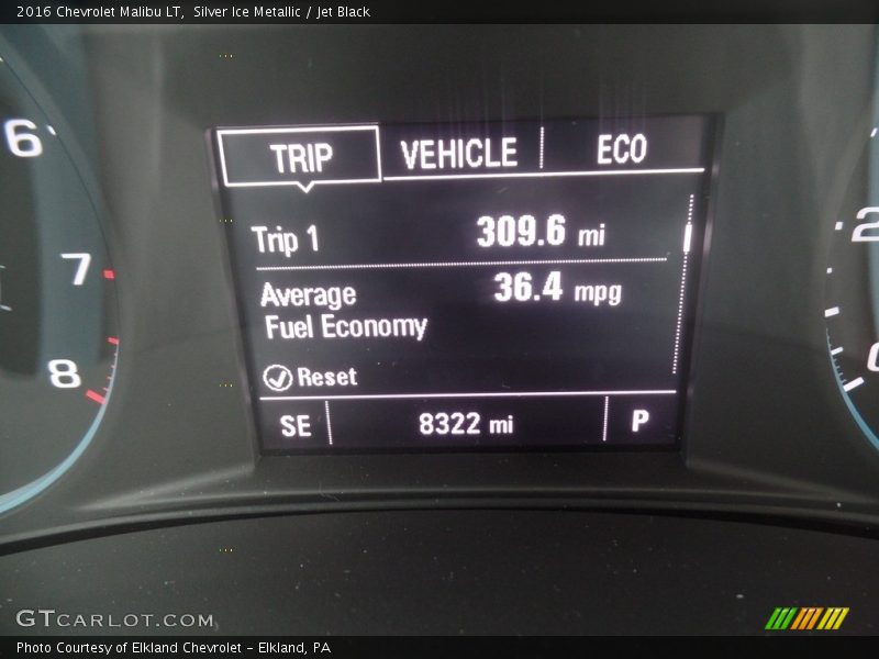 Silver Ice Metallic / Jet Black 2016 Chevrolet Malibu LT