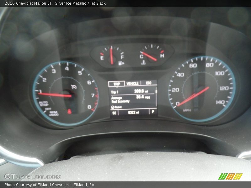 Silver Ice Metallic / Jet Black 2016 Chevrolet Malibu LT