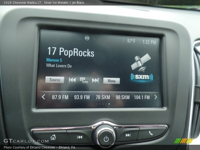Silver Ice Metallic / Jet Black 2016 Chevrolet Malibu LT