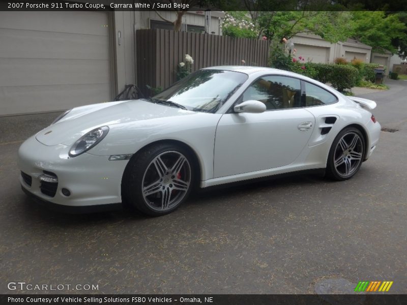 Carrara White / Sand Beige 2007 Porsche 911 Turbo Coupe