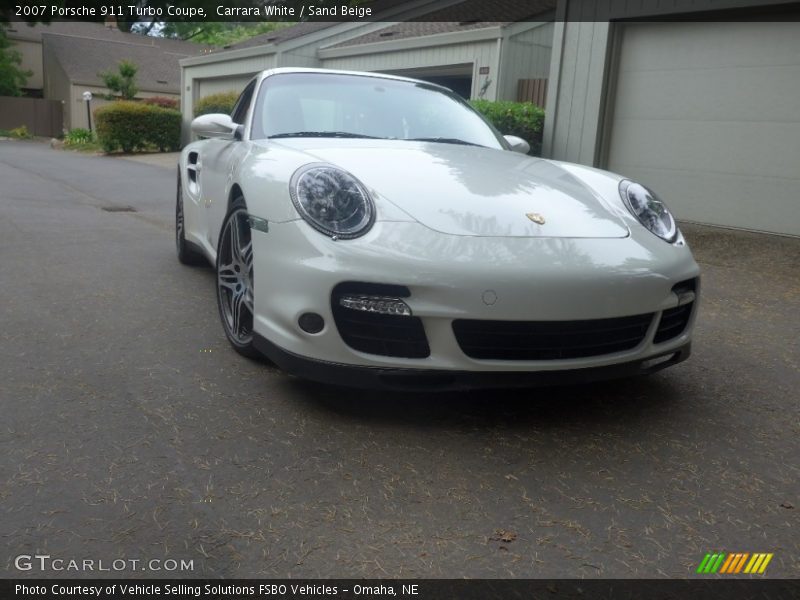 Carrara White / Sand Beige 2007 Porsche 911 Turbo Coupe