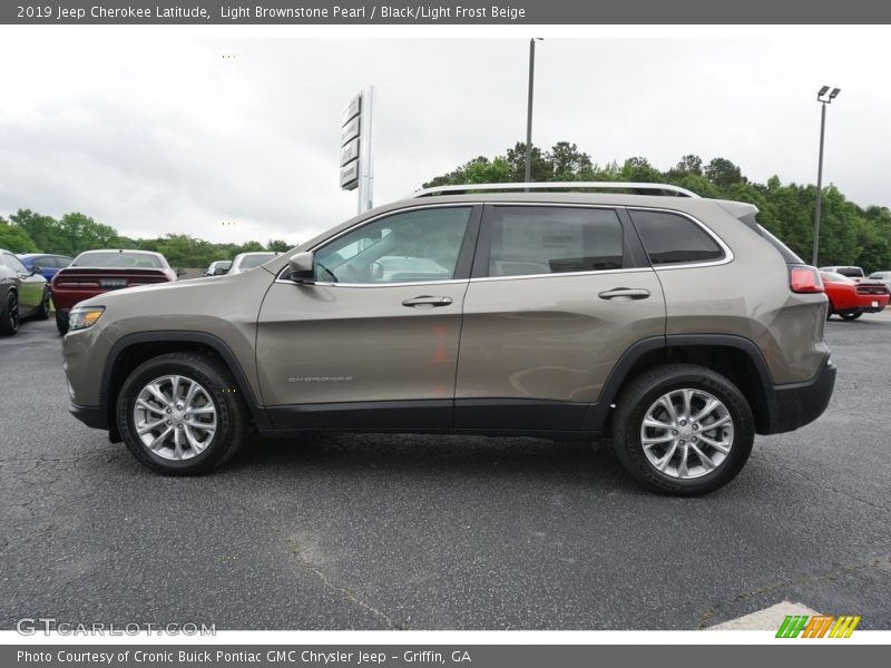 Light Brownstone Pearl / Black/Light Frost Beige 2019 Jeep Cherokee Latitude