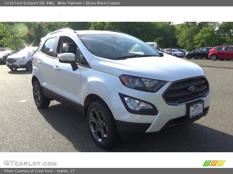 White Platinum / Ebony Black/Copper 2018 Ford EcoSport SES 4WD