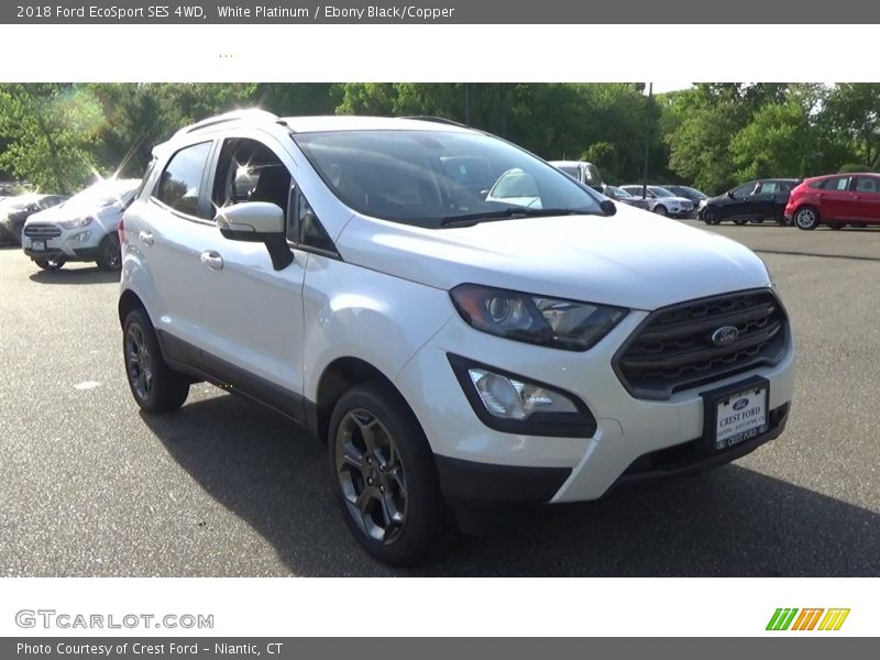 White Platinum / Ebony Black/Copper 2018 Ford EcoSport SES 4WD