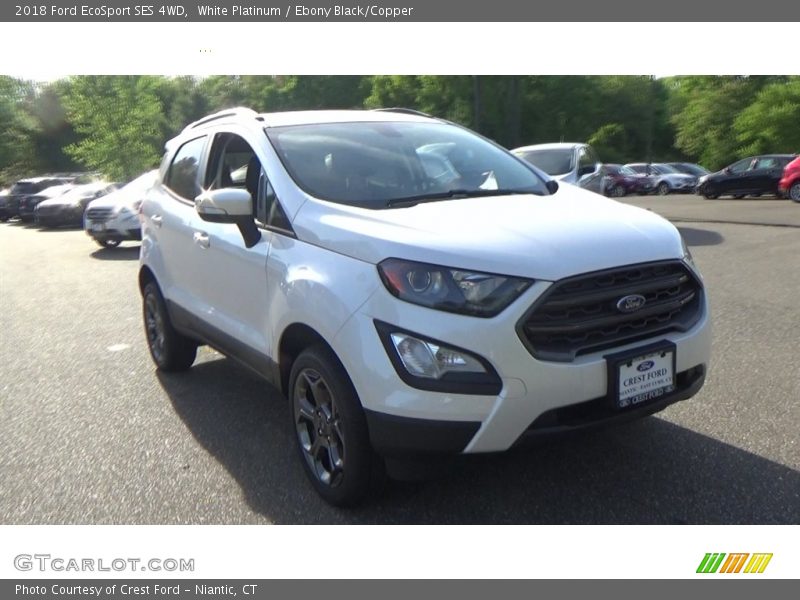 White Platinum / Ebony Black/Copper 2018 Ford EcoSport SES 4WD