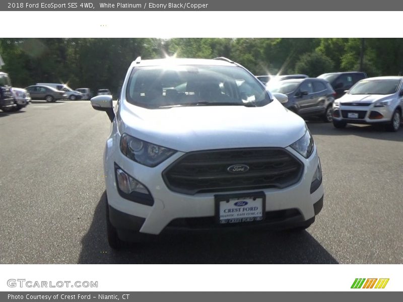 White Platinum / Ebony Black/Copper 2018 Ford EcoSport SES 4WD