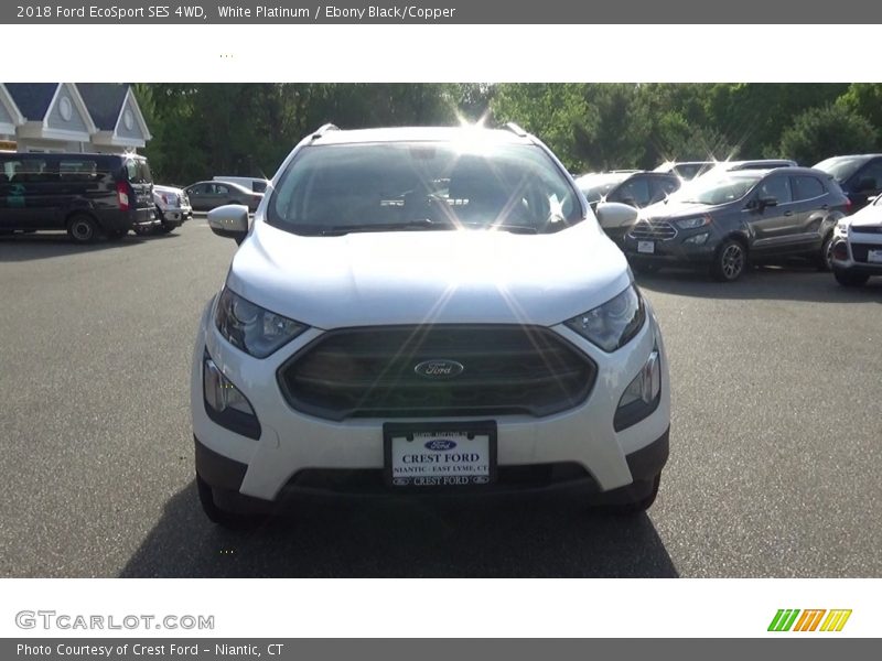 White Platinum / Ebony Black/Copper 2018 Ford EcoSport SES 4WD