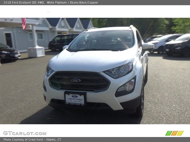 White Platinum / Ebony Black/Copper 2018 Ford EcoSport SES 4WD