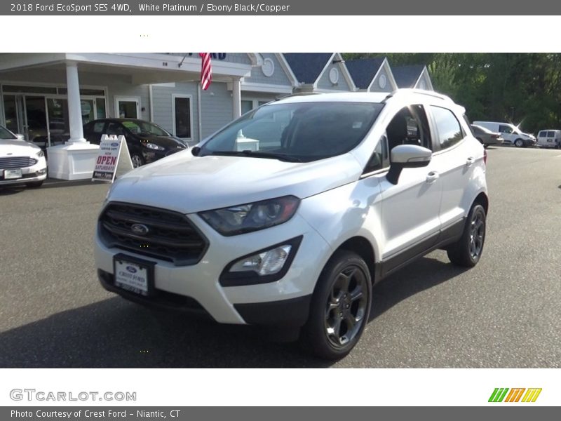 White Platinum / Ebony Black/Copper 2018 Ford EcoSport SES 4WD