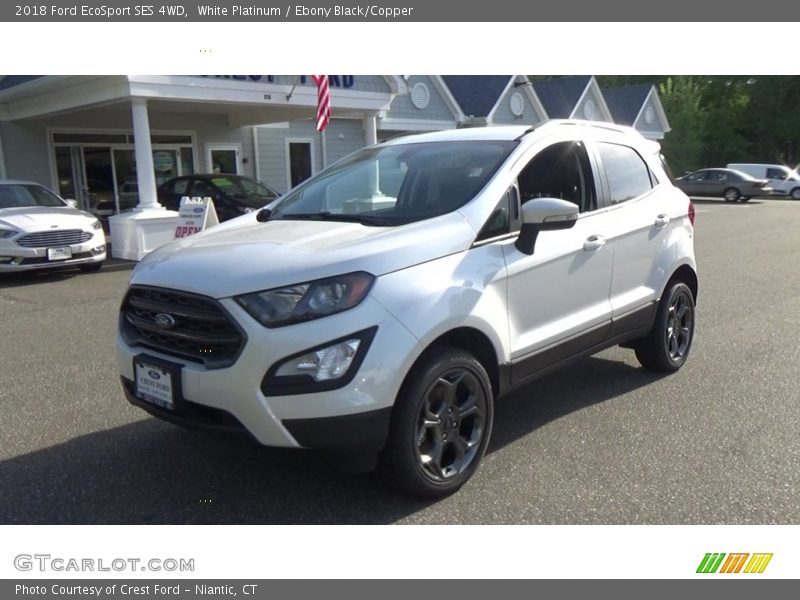 White Platinum / Ebony Black/Copper 2018 Ford EcoSport SES 4WD