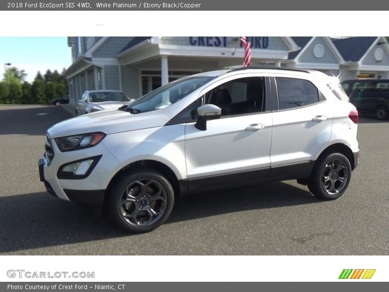 White Platinum / Ebony Black/Copper 2018 Ford EcoSport SES 4WD