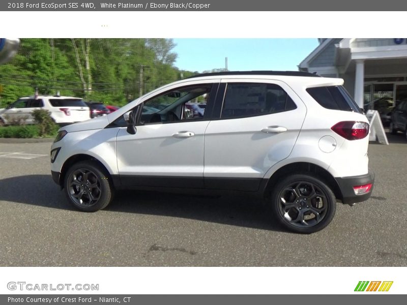 White Platinum / Ebony Black/Copper 2018 Ford EcoSport SES 4WD