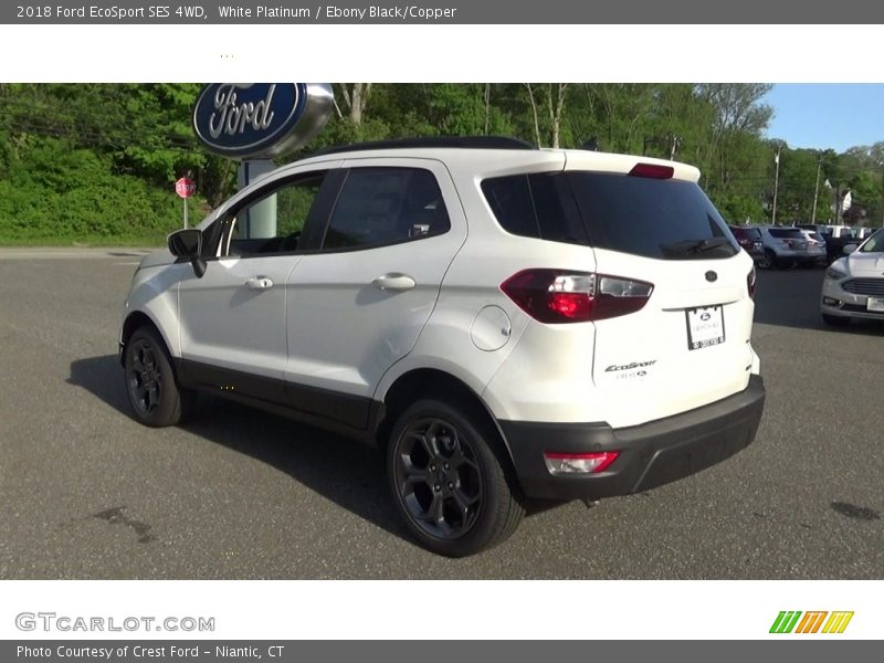 White Platinum / Ebony Black/Copper 2018 Ford EcoSport SES 4WD