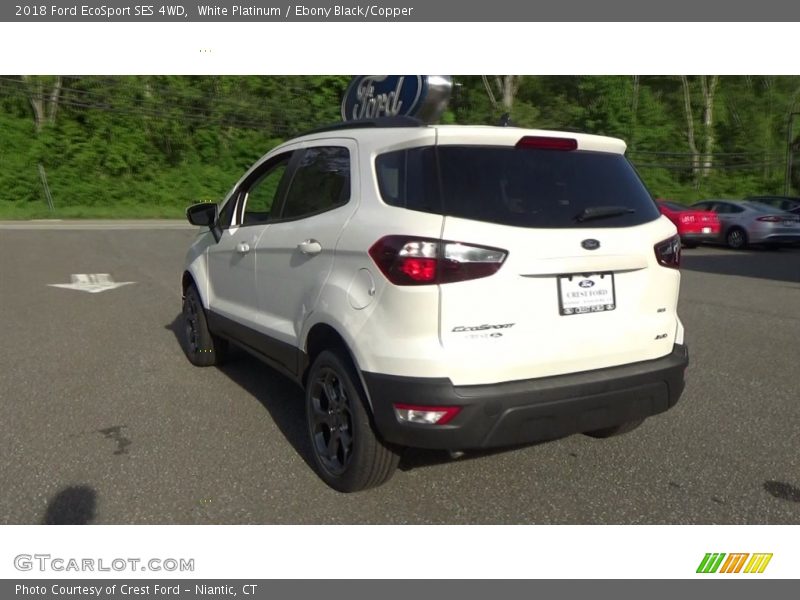 White Platinum / Ebony Black/Copper 2018 Ford EcoSport SES 4WD
