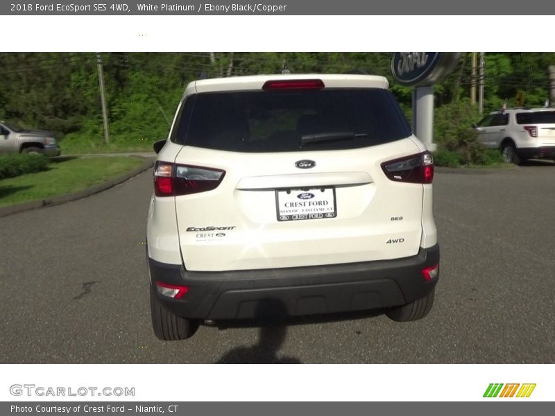White Platinum / Ebony Black/Copper 2018 Ford EcoSport SES 4WD