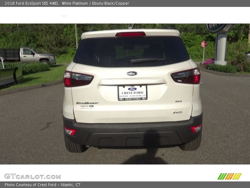 White Platinum / Ebony Black/Copper 2018 Ford EcoSport SES 4WD