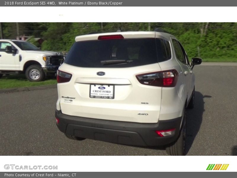 White Platinum / Ebony Black/Copper 2018 Ford EcoSport SES 4WD