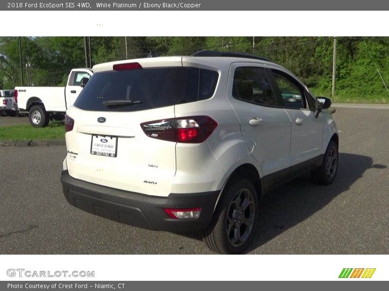 White Platinum / Ebony Black/Copper 2018 Ford EcoSport SES 4WD